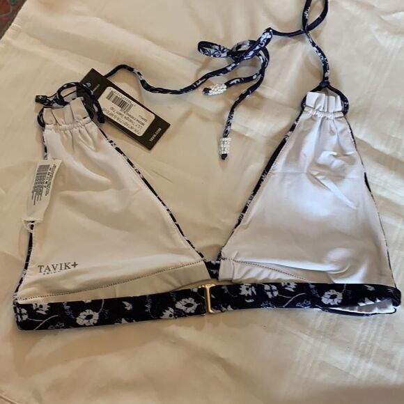 Tavik triangle swim top Medina evening blue Size S New - Picture 5 of 6